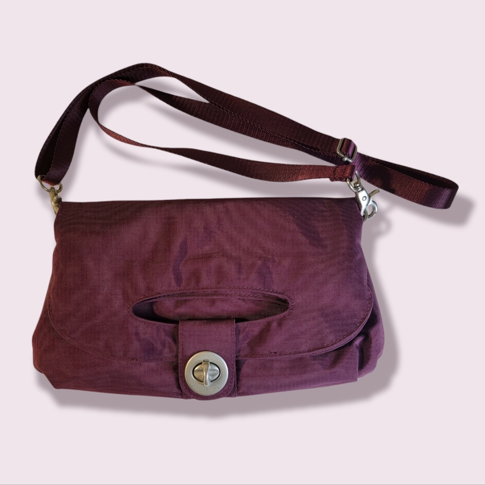 Baggallini Fold Over Purse - Burgundy
